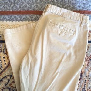 Khaki cream capris